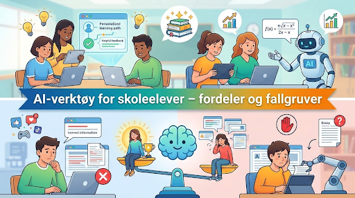 AI-verktøy for skoleelever – fordeler og fallgruver